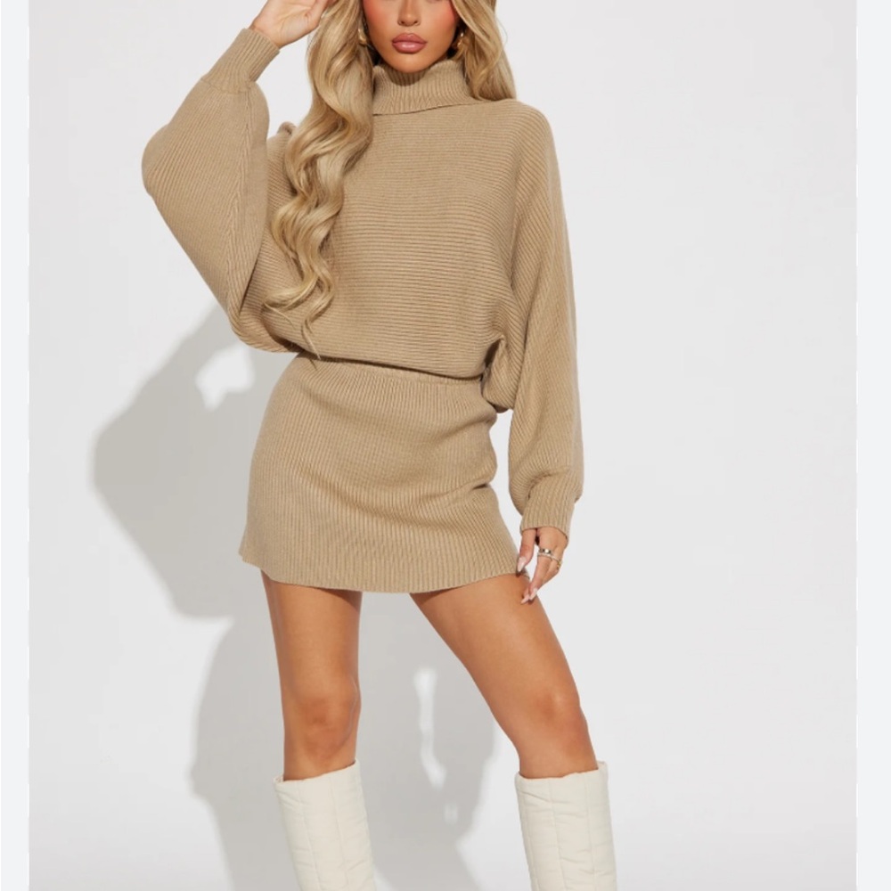 Turtle neck sweater/skirt 🐢 winter set